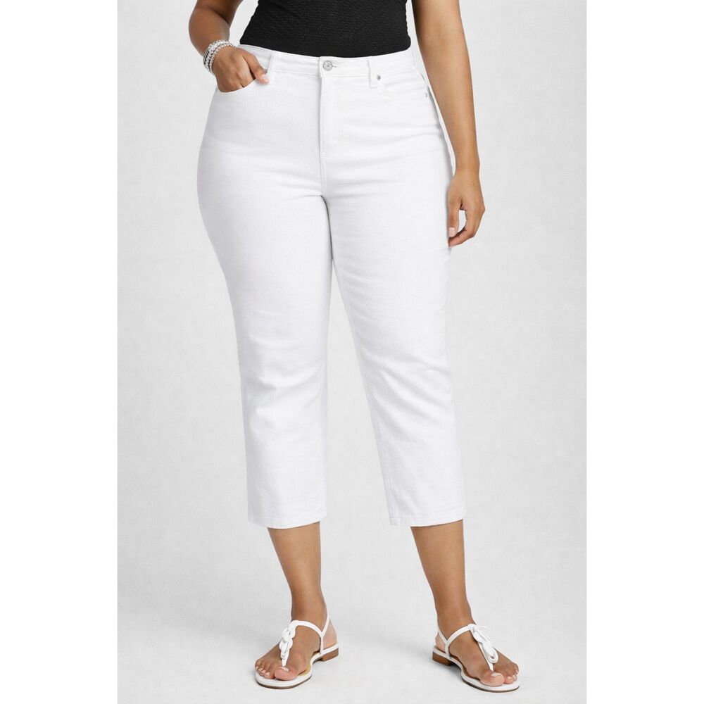 NYDJ for Chico's Lift Tuck White Slim Leg Jeans Size 18